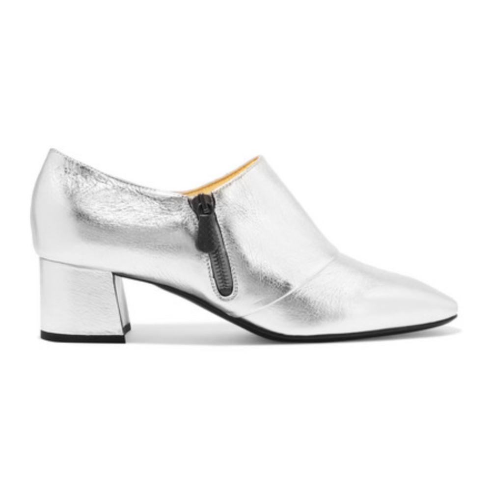 New Bottega Veneta Ankle Boots Silver SZ 39.5